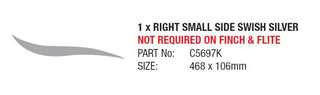 STICKER 11 CP SML SWISH SIL RH