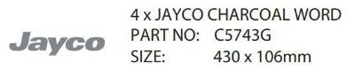 STICKER 14 EXP JAYCO WORD CHAR