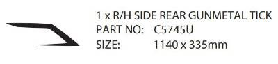 STICKER 14 SLINE RR RH TICK GUN