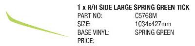 STICKER 16 EXPANDA PT OB RH LGE GREEN TICK