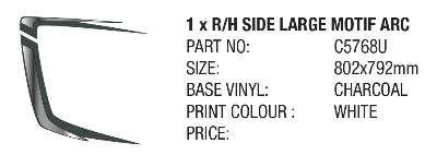 STICKER 16 EXPANDA PT OB RH SIDE LARGE MOTIF ARC