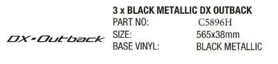 STICKER 18 BLACK METALLIC DX OUTBACK