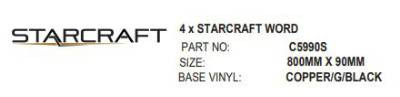 STICKER STARCRAFT WORD 800x90mm