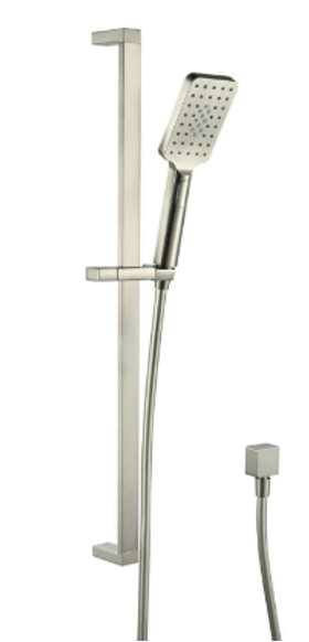 SHOWER RAIL SET SATIN GOLD WITH 3-FUNC HANDLE