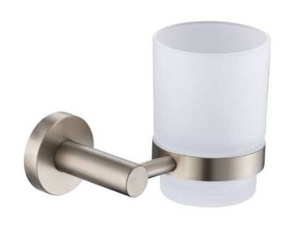 TUMBLER HOLDER (FROSTED GLASS) SATIN GOLD