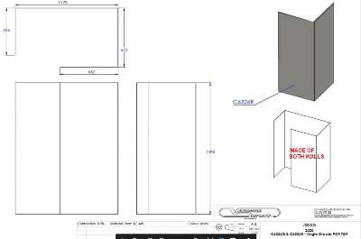 SHOWER WALL MOULD C6326R T/S 17.58-3 - 2021