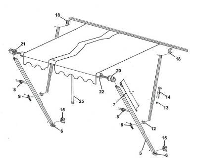CAREFREE CARPORT FOOT WHITE