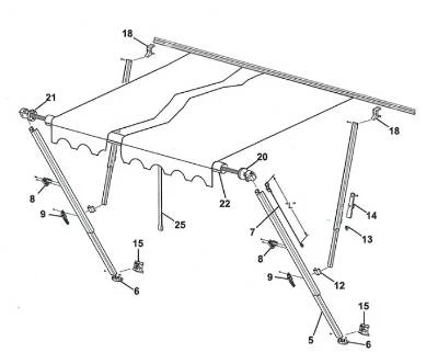 CAREFREE CARPORT FOOT WHITE