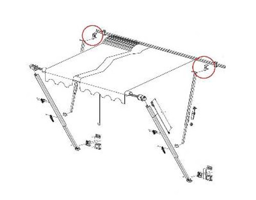 CAREFREE WHITE TOP BRACKET. 901018W