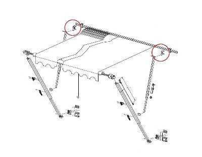 CAREFREE WHITE TOP BRACKET. 901018W