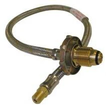 S/S FLEXIBLE HOSE 600MM WITH H/WHEEL POL x 5/16". 6SHW0600
