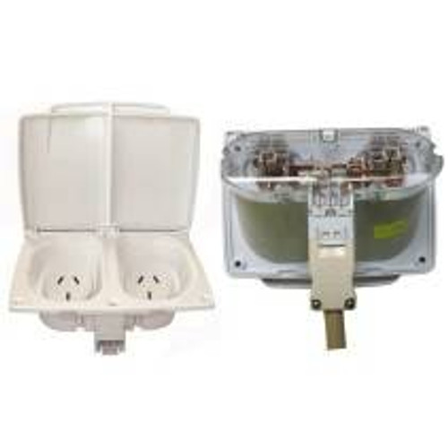 CMS DOUBLE POLE TWIN 10A OUTLET