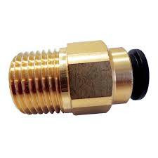 JG BRASS STRAIGHT 12MM x 1/2 NPT STR ADAPTOR. NC27