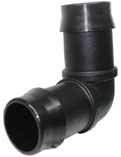 PLASTIC BARBED ELBOW 25MM. EB25