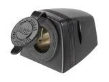 EXTERNAL MOUNT SINGLE 12V SOCKET BLACK