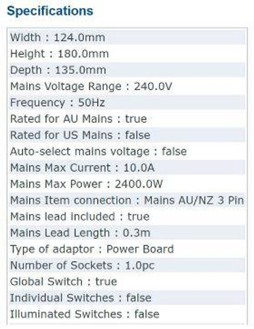 POWERTECH POWER ADAPTOR 10A - 15A ORANGE