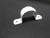 SADDLE 40MM WHITE T/S PVC
