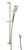 SHOWER RAIL SET SATIN GOLD WITH 3-FUNC HANDLE