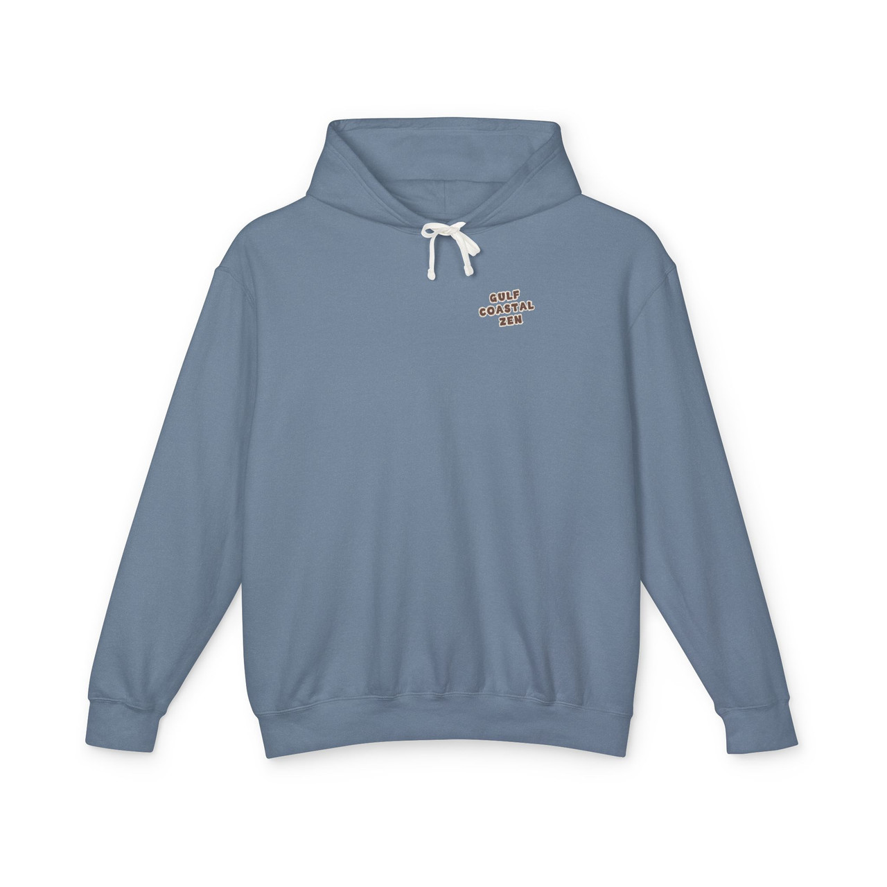 Gulf Coastal Zen Retro Sunset Palm Tree logo Lightweight Hoodie 