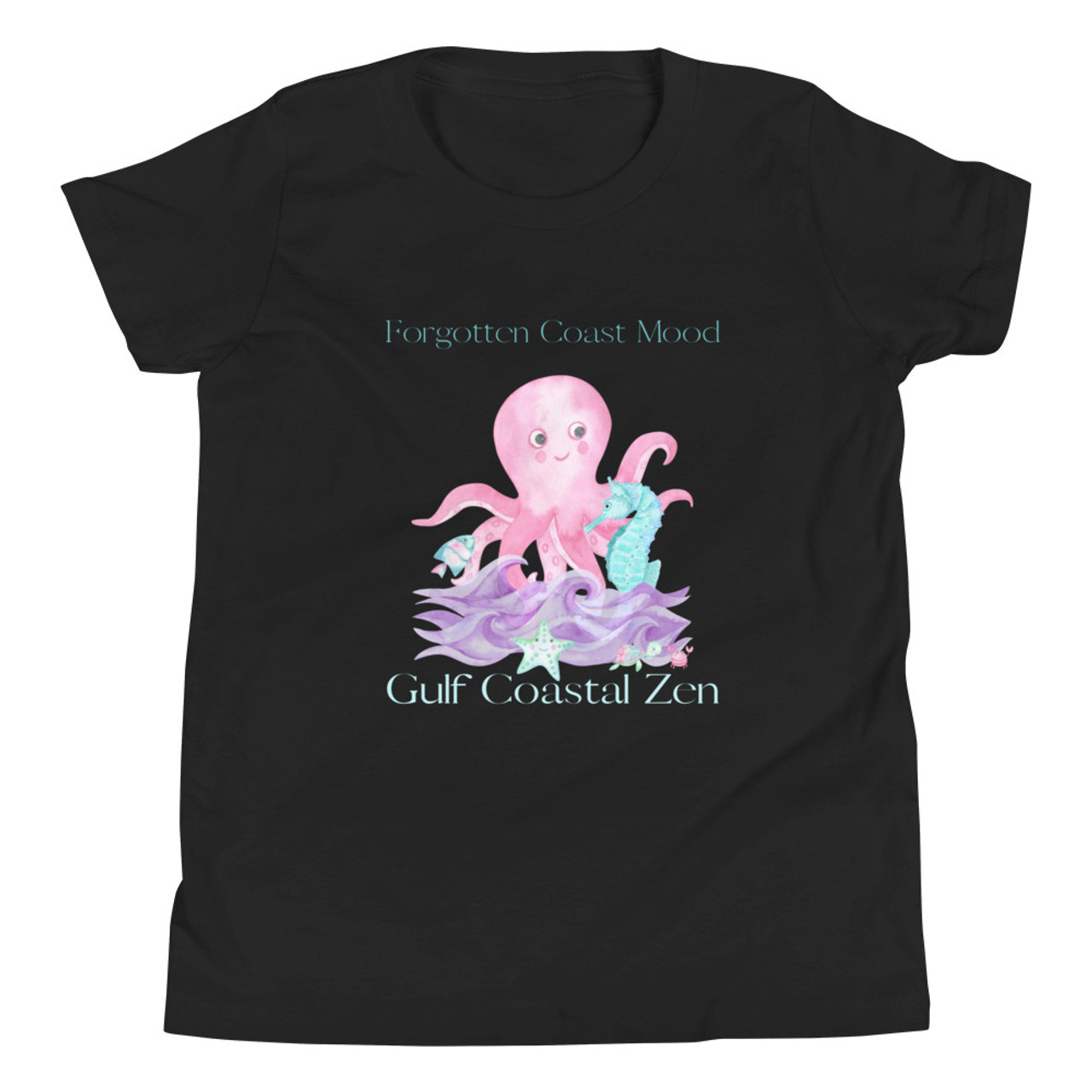 GCZ Forgotten Coastal Mood Aqua Light Youth Short Sleeve T-Shirt - Gulf  Coastal Zen