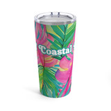 Tropical Leaves Retro 80's Lady Friends Florida Gulf Coastal Zen Beachy Stainless Steel Tumbler 20oz