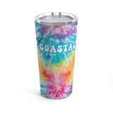 Tie Dye Retro 70's Vintage Groovy Bubble Letters Funny Florida Gulf Coastal Zen Beach Colors Stainless Steel Tumbler 20oz