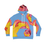 Oscar Octopus Ocean Life Underwater Beach Gulf Coastal Zen Unisex Adult Hoodie Light Blue