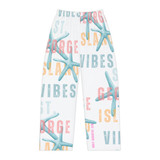 St George island Vibes Gulf Coastal Zen Star Fish Elastic Waist Women's Pajama Pants 