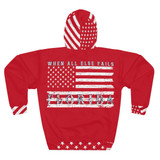 Vintage American Flag When All Else Fails Florida Unisex Long Sleeve Pullover Hoodie Red