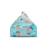 Gulf Coastal Zen Sea Shells Star Fish Galore Bean Bag Chair Cover