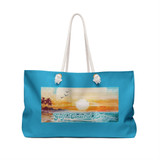 All Chill American Flag Sunset Vintage Retro Weekender Beach Bag
