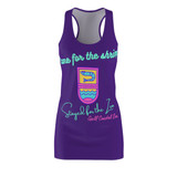 Came for the Shrimp Stayed for the Zen Women's Racerback Beach Cover Up Dress Purple