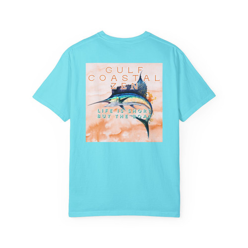 Life is Short Buy the Boat Blue Marlin Fish 24 Florida Beach Ocean Adult Unisex Short Sleeve T-Shirt