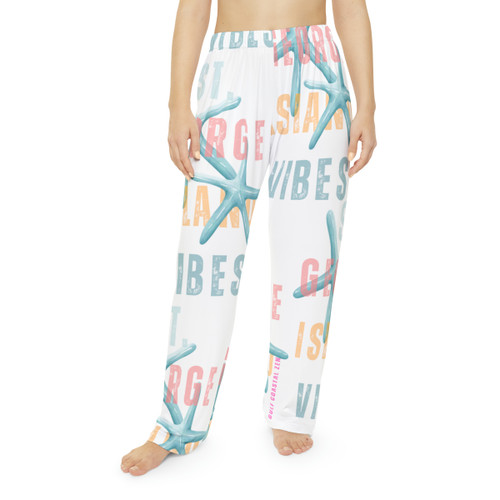 St George island Vibes Gulf Coastal Zen Star Fish Elastic Waist Women's Pajama Pants 