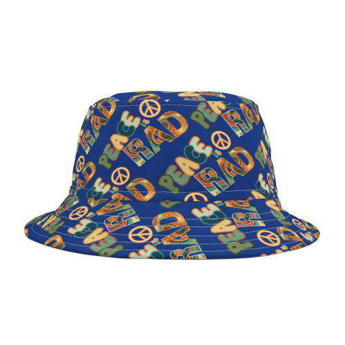 Gulf Coastal Zen Peace is Rad Retro Groovy Unisex Bucket Hat NY