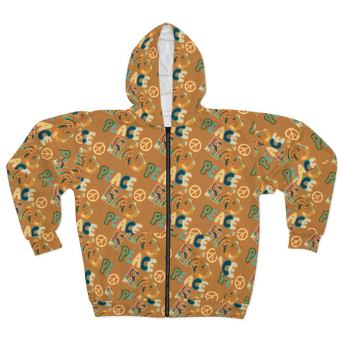 Gulf Coastal Zen Peace is Rad Retro Groovy Unisex Zip Hoodie LB Gulf Coastal Zen Peace is Rad Retro Groovy Unisex Zip Hoodie LB