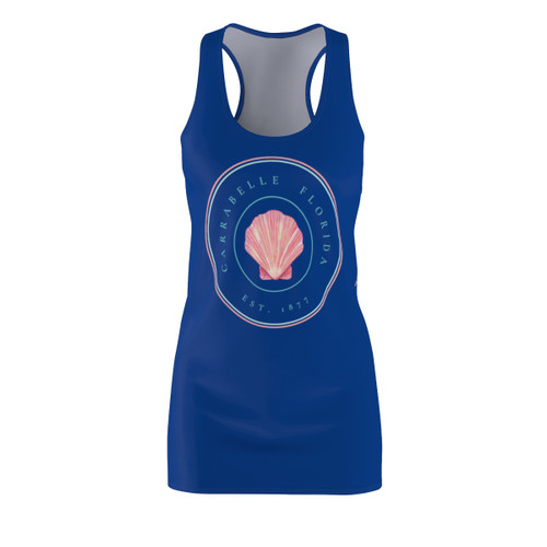 Gulf Coastal Zen Carrabelle Florida EST Pink Sea Shell Women's Racerback Beach Cover Up Dress Navy Gulf Coastal Zen Carrabelle Florida EST Pink Sea Shell Women's Racerback Beach Cover Up Dress Navy