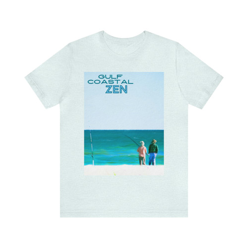 Gulf Coastal Zen Forgotten Coast St George Island Florida Shore Fishing Beach T- Shirt