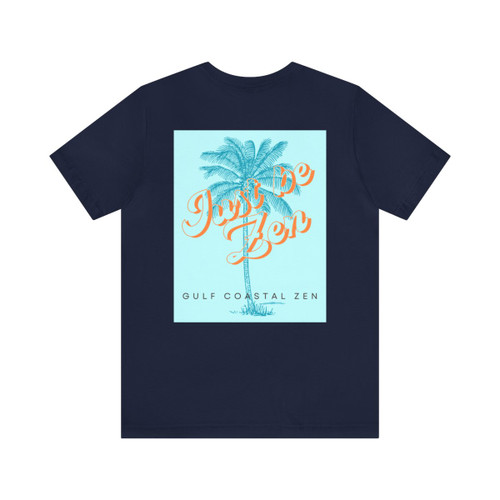 Gulf Coastal Zen Forgotten Coast Just Be Zen Palm Tree Ocean Beach Adult Short Sleeve T-Shirt AO