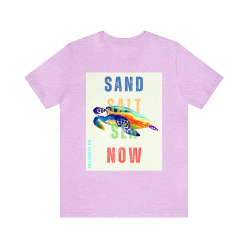 Gulf Coastal Zen Bright Colors Sand Salt Sea Now Sea Turtle T Shirt Adult Short Sleeve T-Shirt Alt Colors