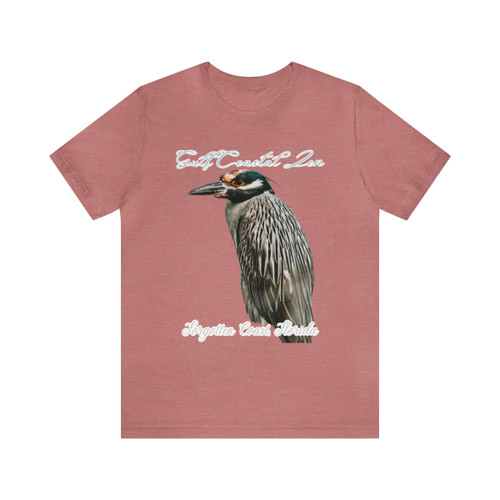 Gulf Coastal Zen Forgotten Coast, Florida Night Heron Beautiful Beach Birds Adult Short Sleeve T-Shirt