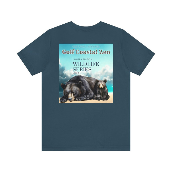 Florida Black Bear Limited Edition Wildlife Series 2024 Gulf Coastal Zen Beach Adult Unisex Short Sleeve T-Shirt 