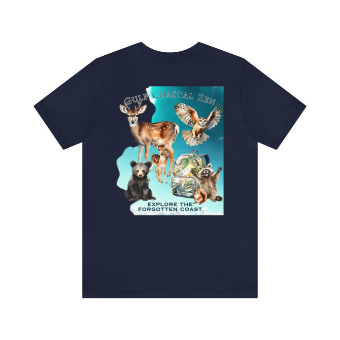 Explore the Forgotten Coast Wildlife Forest Woodland Animals Gulf Coastal Zen Beach Adult Unisex Short Sleeve T-Shirt 