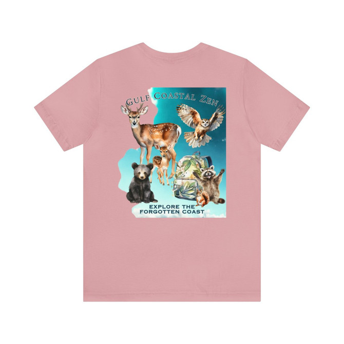 Explore the Forgotten Coast Wildlife Forest Woodland Animals Gulf Coastal Zen Beach Adult Unisex Short Sleeve T-Shirt 