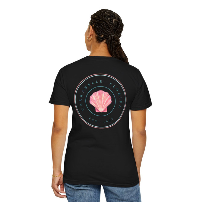 Gulf Coastal Zen Original Apparel Florida Beach Sea Shell Pink Ocean Adult Unisex Short Sleeve T-Shirt 2024 Edition Back