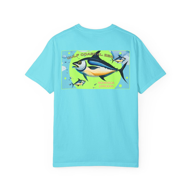 Tuna Fins Underwater Sea Life Deep Sea Fishing Florida Comfort Colors Adult Crew Neck Short Sleeve T-Shirt