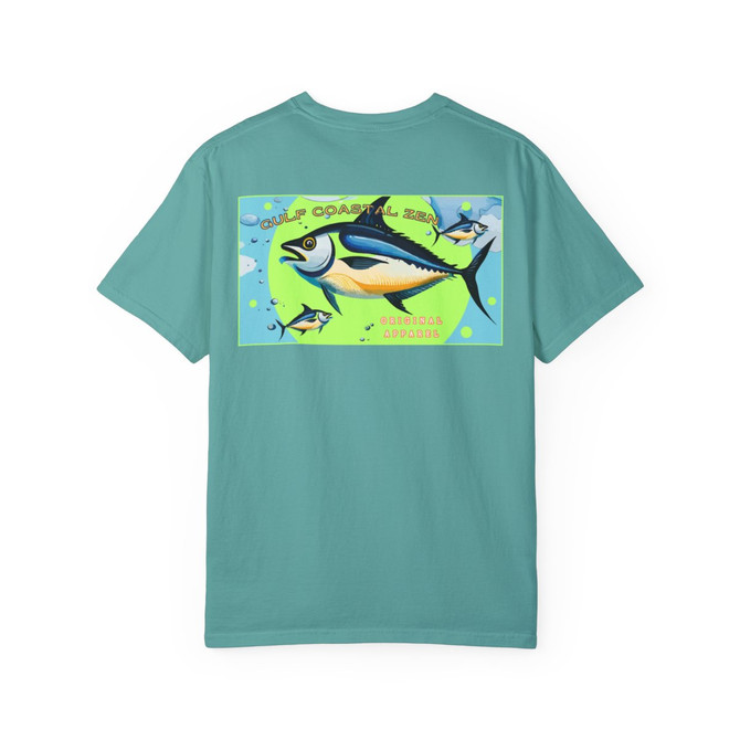 Tuna Fins Underwater Sea Life Deep Sea Fishing Florida Comfort Colors Adult Crew Neck Short Sleeve T-Shirt