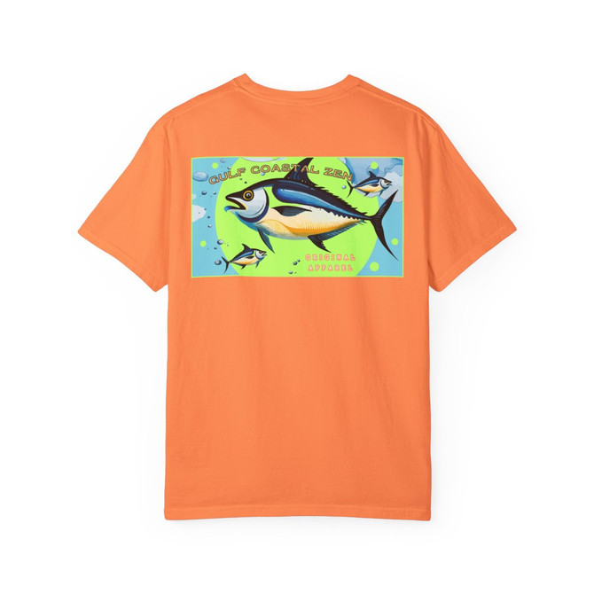 Tuna Fins Underwater Sea Life Deep Sea Fishing Florida Comfort Colors Adult Crew Neck Short Sleeve T-Shirt