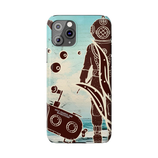 Gulf Coastal Zen Vintage Diving Expedition Slim Phone Case LTC