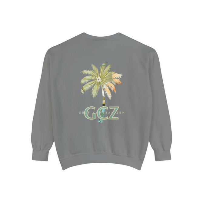 Gulf Coastal Zen Pretty Palm Logo Adult Long Sleeve Sweatshirt